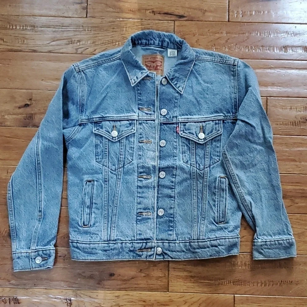 Levi' Ex Boyfriend Trucker Denim Jean Jacket - Picture 1 of 11
